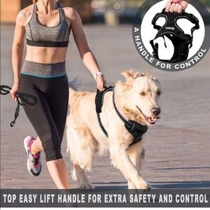 BarkBay•Black•No Pull Dog Harness•sz L